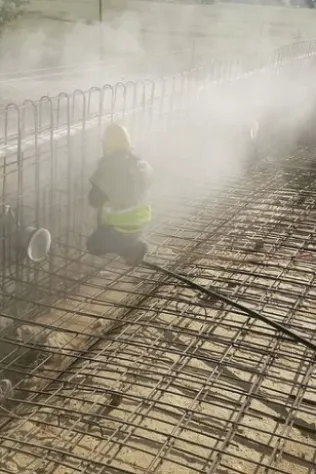 Industrial sandblasting